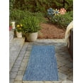 thumbnail image 3 of Rugs.com Outdoor Solid Collection Rug – 8 Ft Runner Blue Flatweave Rug Perfect For Hallways, Entryways, 3 of 8