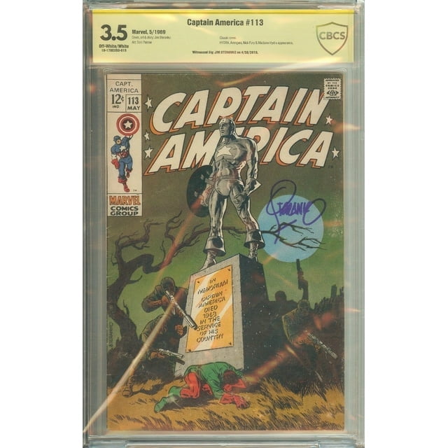 Captain America #113 CBCS 3.5 Signature Witnessed Jim Steranko