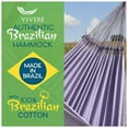 thumbnail image 3 of Vivere Authentic Brazilian Double Cotton Hammock, Outdoor Hanging Daybed, Olinda, 3 of 5