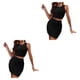 thumbnail image 3 of Conjunto de chaleco y minifalda de cintura alta Qarigey negro L 2piezas, 3 of 6