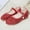 d-243Red82, variant on MEZZALL Child Sparkly Girls Sandals Fashionable T Strap Design Performance Comfortable Lightweight Casual Shoes Toddler Comfort Adorable Casual Kids Princess Solid Color Footwear