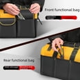 thumbnail image 3 of Heavy-Duty 19-Inch Thick Canvas Tool Bag for Men - Portable Handheld Organizer for Woodworking, Electrical Repairs & Construction Sites - Durable, Spacious Design with Efficient Tool Storage, 3 of 6