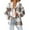 B-Khaki, variant on Azrian Womens Plaid Flannel Hoodie Shirts Classic Fit Long Sleeve Button Down Hooded Drawstring Boyfreind Shacket Jacket Coats