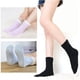 thumbnail image 3 of Calcetines de lana para mujer, botas cálidas y cómodas para senderismo en invierno, calcetines cómodos con cuello redondo, 5 pares, 3 of 6
