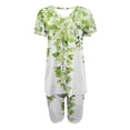 thumbnail image 4 of Blouses pour Femmes, Ensembles de Blouses Décontractées à Manches Courtes Imprimées et Col en V pour Femmes, 4 of 4