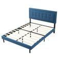 thumbnail image 2 of AENKYO Modern Platform Bed Frame with Upholstered Headboard, Full Size,Blue, 2 of 7