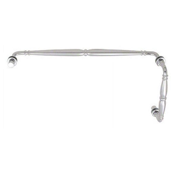CRL V1C8X18CH Polished Chrome Victorian Style Combination 8" Pull Handle 18" Towel Bar
