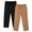 Black Cargo/Khaki, variant on Quad Seven Boys Joggers Twill Stretch Cargo Pants with Pockets and Elastic Waistband 2 Pack