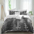thumbnail image 2 of Grey Forest Bedding 3 Piece Duvet Cover Set Twin Size, Pine Tree Summer Botanical Modern Art Soft Microfiber Comforter Cover with Zipper Closure & Pillowcases, Wrinkle & FadeResistant Quilt Cover, 2 of 9