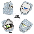 thumbnail image 5 of Fashion Quilted Backpack for Women Lightweight Travel Daypack Casual Bag for Shopping Travel Small Geese and Daisies M, 5 of 7