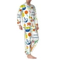 thumbnail image 3 of Bingfone Men'S Pajama Set 2 Piece Loungewear Pjs, Long Sleeve With Pajama Pants-Summer Animal, 3 of 9