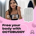 thumbnail image 3 of Funda para celular con soporte OCTOBUDDY Double de silicona transparente, 3 of 6
