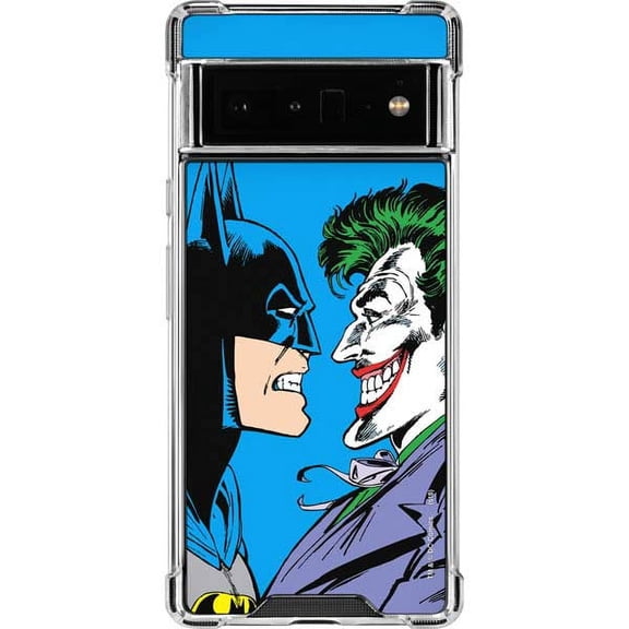Skinit DC Comics Batman vs Joker - Blue Background Google Pixel 6 Pro Clear Case
