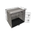 thumbnail image 6 of Geometric Dog Crate Cover, Cubic Forms with Inner Abstract Stripes Modern Mosaic Design, Easy to Use Pet Kennel Cover Small Dogs Puppies Kittens, 7 Sizes, Charcoal Grey and Ivory, by Ambesonne, 6 of 6