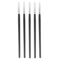 thumbnail image 1 of Kit de 5 pinceles de silicona para esculpir uñas, con cabezal para pintar y dar forma a efectos 3D (negro), 1 of 8