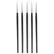 thumbnail image 1 of Kit de 5 pinceles de silicona para esculpir uñas, con cabezal para pintar y dar forma a efectos 3D (negro), 1 of 8