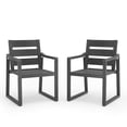 thumbnail image 5 of Dycanpo Outdoor Dining Chairs Set of 2,Weather Resistant Patio Chairs with Armrest for Indoors,Gray, 5 of 8