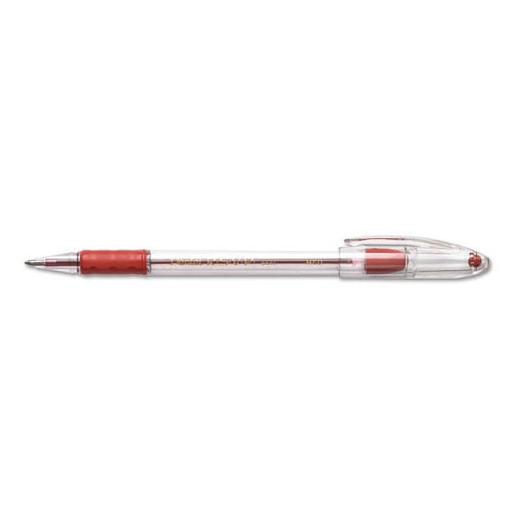 R.s.v.p. Ballpoint Pen, Stick, Medium 1 Mm, Red Ink, Clear/red Barrel, Dozen | Bundle of 10 Dozen