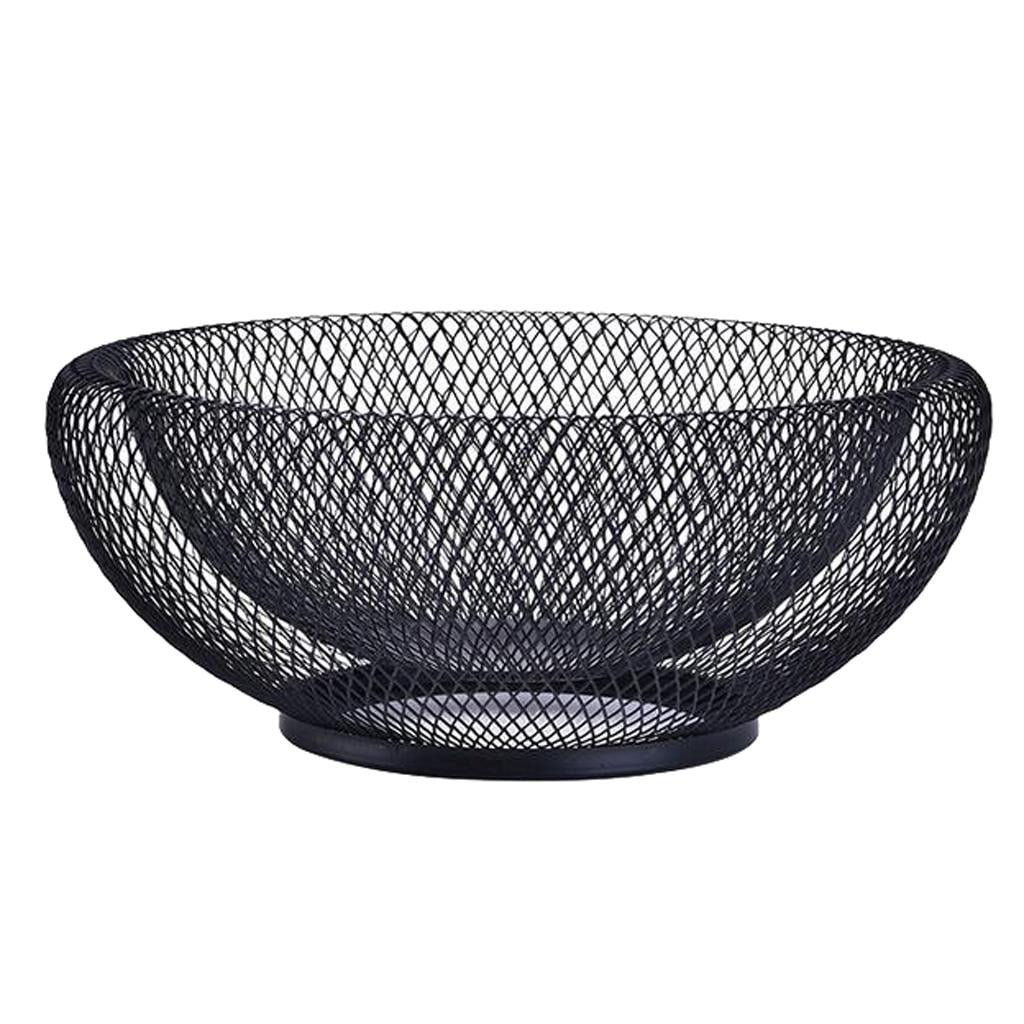 Axioma Fruit Basket Round Fruit Basket Metal Fruit Bowl Vegetable Black