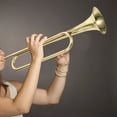 thumbnail image 4 of OULII beginner instrument Trumpet Metal Golden 1 Set for Parties, 4 of 8