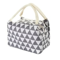 VOAVEKE Lunch Box For Women,Lunch Box For Men,Cotton Linen Fashion Thermal Insulation Portable Food Lunch Bag