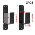 thumbnail image 4 of MYG for Door Barricade Brackets for 2x4 Lumber, Home Security Reinforcement, U-Shaped Steel Design, Powder-Coated Rust Prevention, Quick Installation for Interior Exterior Doors (Black), 4 of 10