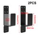 thumbnail image 5 of 2Pcs Door Barricade Brackets Door Latch Bolts Holder Heavy Duty Reinforcement Door Lock Metal Bar Bracket For Garages Warehouses, 5 of 11