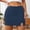 Navy, variant on Women's High Waist Side Slit Mini Skirt, Stretchy Bodycon Skirt with Built-in Shorts, Solid Color Skirts for Women White L