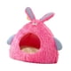 thumbnail image 4 of Nido para perros y gatos semicerrado, tienda de campaña para gatos, cómoda casa de escondite, cueva para mascotas que se calienta sola, acogedora casa rosa, 4 of 9