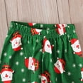 thumbnail image 5 of Conjunto de 2 piezas de camiseta y pantalones de manga larga para bebés y niñas de Navidad, ropa para niños y bebés, traje de Papá Noel, 5 of 5