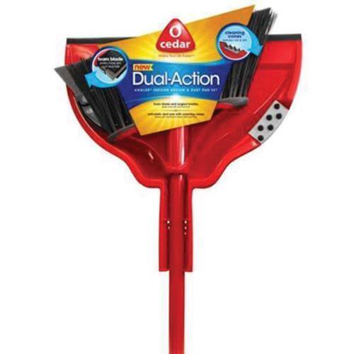 OCedar Dual Action Angler Broom and Dustpan Set 12"
