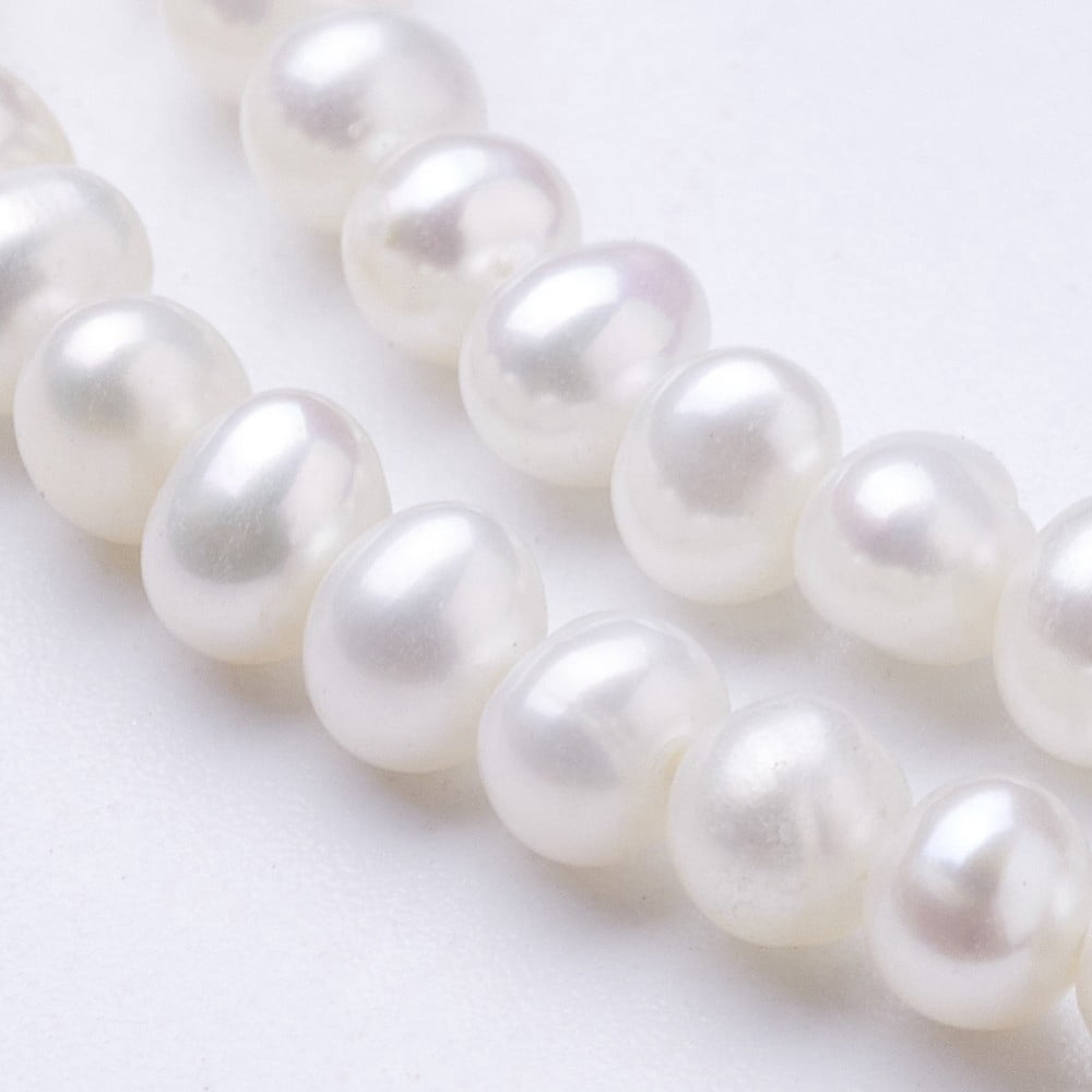 Natural Cultured Freshwater Pearl Beads Strands Potato White 3.1~3.5x4~4.5mm Hole: 0.5mm about 105~110pcs/strand 15~15.3 inch DIY