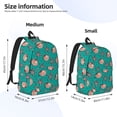 thumbnail image 3 of Honeii Starfish and Shell Print Canvas College Laptop Backpack, Durable Rucksack Travel Notebook Bag School Backpack Book Bag for Men Women-Small, 3 of 7