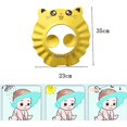 thumbnail image 2 of Gorro de ducha para bebé con forma de gato de 2 piezas (rosa y amarillo), gorro de ducha ajustable para bañera con champú, gorro con capucha para champú, gorro con visera solar, gorro impermeable, ade, 2 of 5