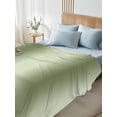 thumbnail image 5 of Sage Green Ombre Flat Sheets Only Full Size, Soft Breathable Bed Top Sheets for Mattress, Modern Abstract Art Farmhouse Gradient Luxury Bedding Flat Sheets for Home Hotel Bedroom Bed Protection, 5 of 9