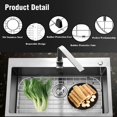 thumbnail image 5 of Protectores De Fregadero Para Fregadero De Cocina De 26.0 X 14.0 In, Protector De Fregadero De Acero Inoxidable Con Orificio De Drenaje Trasero, Rejilla Para Fregadero Para La Parte Inferior Del Frega, 5 of 5