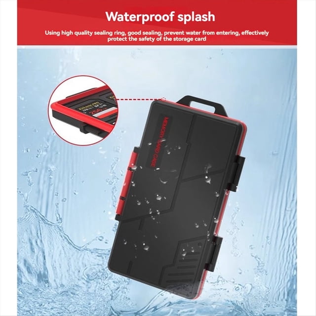 E9 25 Card Slot Memory Card Storage Box Camera Memory Card Box Holder Suitable for -A/SD/TF/XQD/-B Memory Card Box
