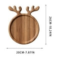 thumbnail image 3 of 1PC Christmas Wood Serving Platters, Cebalnir Food Dish Wood Plates Christmas Tray with Antler Handles Decorative Plate Organizer for Appetizer Snack Fruit Kitchen Gift for Wedding Housewarming, 3 of 7