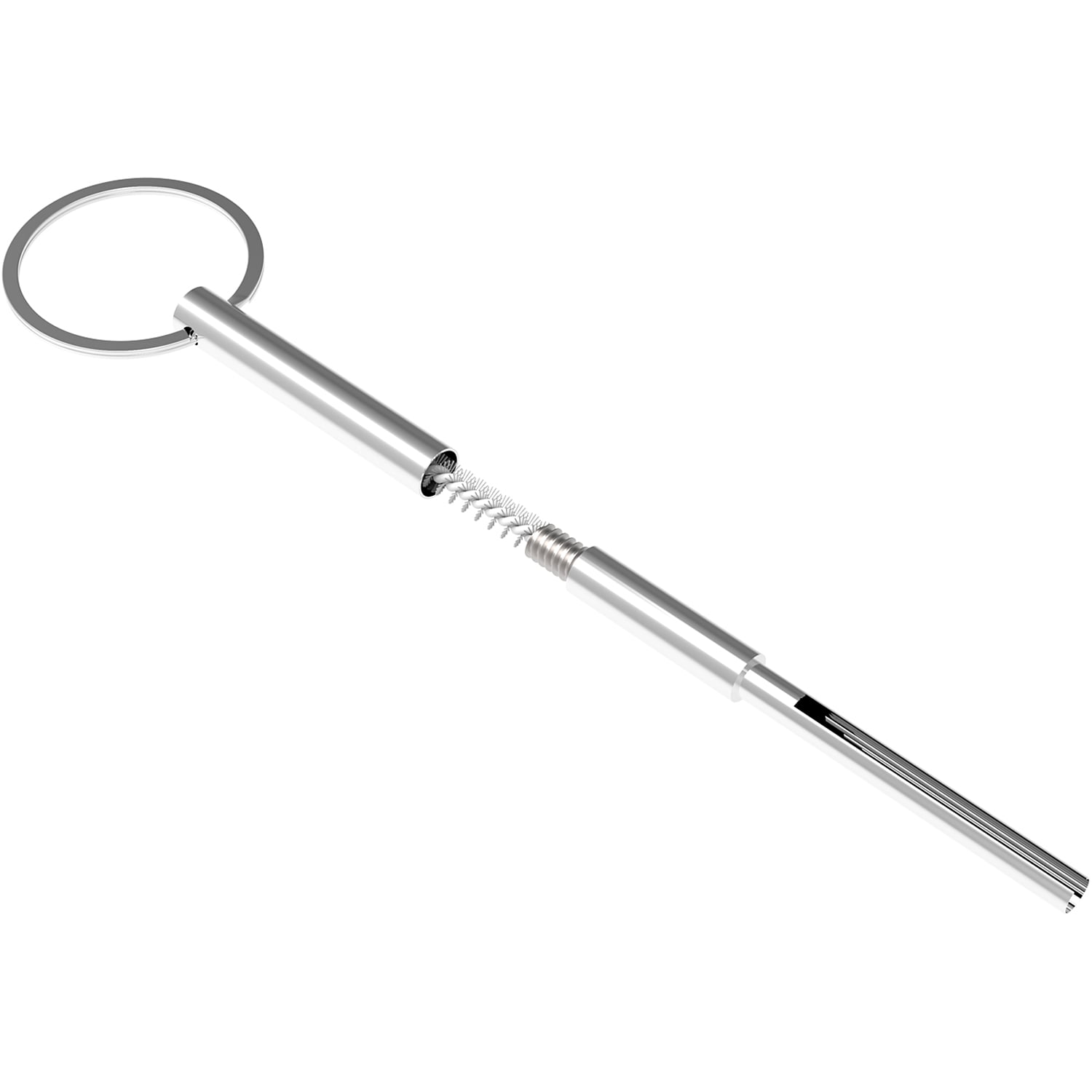 GripperX GRIPPERX Headphone Plug Extraction Tool with Key Ring and Cleaning Brush, Sliver