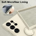 thumbnail image 2 of for Samsung Galaxy S24 Ultra Case with Magnetic Ring Holder [Premium Soft Liquid Silicone & Anti-Scratch Microfiber Liner] Slim Kickstand Protective Phone Case for Galaxy S24 Ultra White, 2 of 14