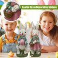 thumbnail image 4 of Easter Decor Bunny Figurine 14.2in for Tabletop Display, Resin Easter Decoration for Spring Home Shelf Mantel Scene, 4 of 6