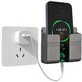 thumbnail image 2 of Adhesive Wall Mount Phone Holder Mobile Phone Charger Socket Pocket Multi-Purpose Phone Charging Dock Damage Free Storage Box, 2 of 8