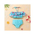 thumbnail image 2 of Liacowi Kid Girl Swimsuit Bikini Two Piece Bathing Suit with Sun Protection Ruffles Swimwear, 2 of 9