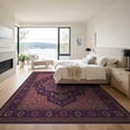 thumbnail image 3 of ODIKA Purple Ornamental Plum Scroll Traditional Artwork Pink Mauve for Master Suite, California King, Under Bed, Foldable Easy Care, 3 of 7