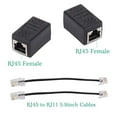thumbnail image 5 of RJ45 Female to RJ11 Male Adapter for Ethernet Cable Extender Converter Adapter Cable,Inline Coupler RJ45 Ethernet Splitter, RJ45 Network Splitter Cable, 5 of 5