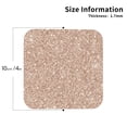 thumbnail image 3 of Pofeuu Beige Sparkling Glitter Print Leather Coasters Set of 6, Round Cups Mugs Mat Pad for Home Kitchen Heat Resistant Drink Coasters,Square, 3 of 7
