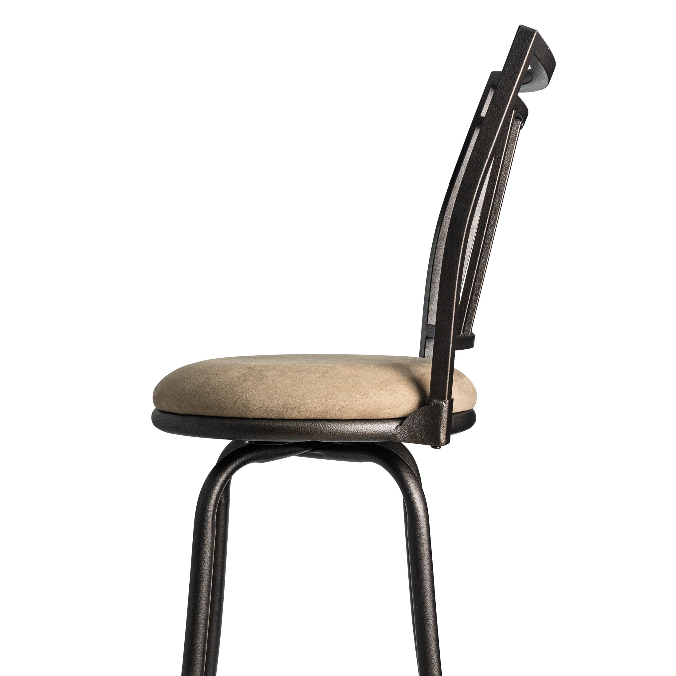 Azalea Park Metal Swivel and Adjustable Height Bar Stools, Tan