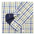 thumbnail image 4 of Camisa George Para Hombre Manga Larga Cuadros Verde Talla M, 4 of 4