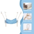 thumbnail image 3 of Hamaca para gatos, hamaca transpirable para mascotas, cama colgante para gatos con mosquetones y borlas de metal, hamaca colgante para gatos (azul claro), 3 of 4