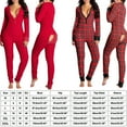 thumbnail image 5 of Sunisery Womens Christmas Pajamas Onesies Jumpsuit Long Sleeve Butt Button Sexy Xmas Pjs Bodycon Christmas Outfit, 5 of 5